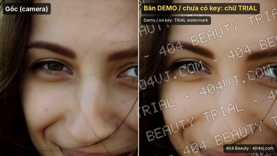 Bản DEMO / chưa có key: chữ TRIAL