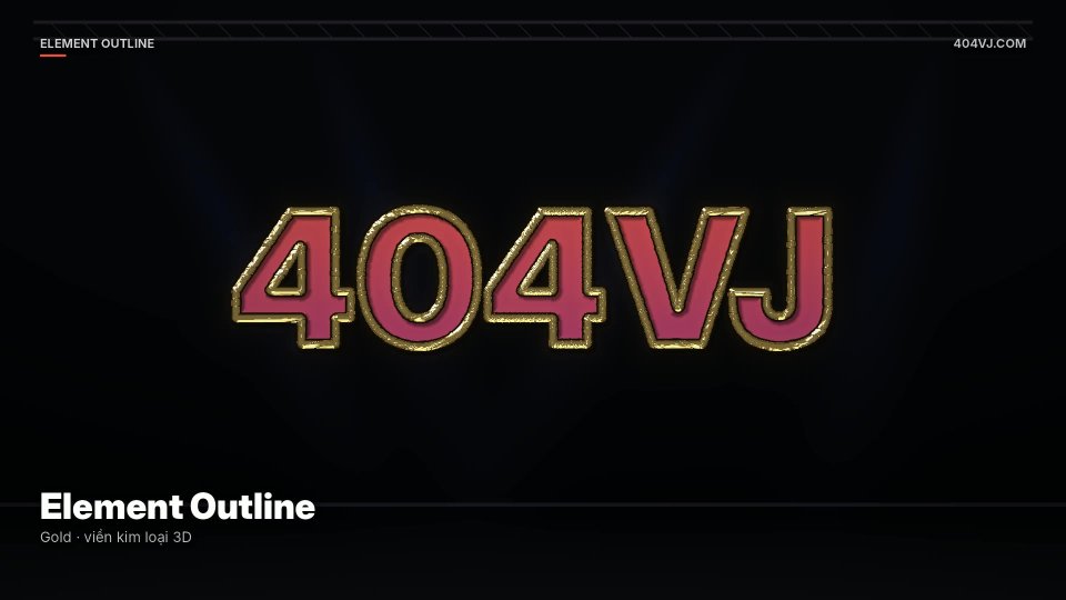 Gold · viền kim loại 3D
